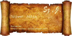 Sziver Júlia névjegykártya